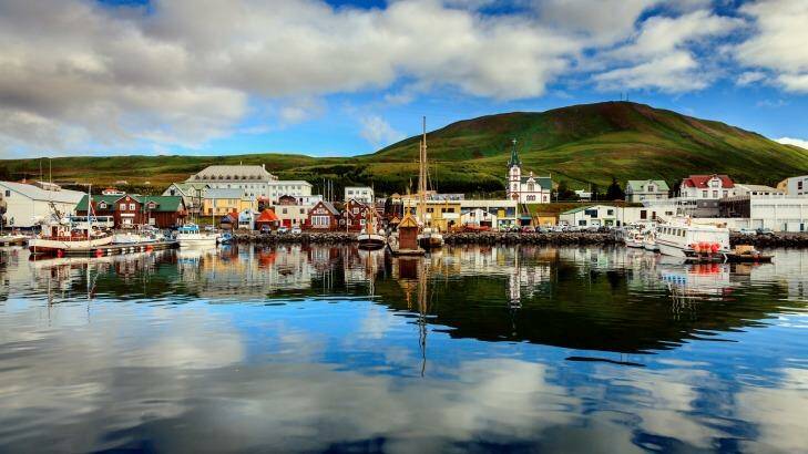 A calm morning in Husavik Harbour in Northern Iceland. Variety Cruises is sailing to Iceland for the first time in 2017. Photo: Alexey Stiop
