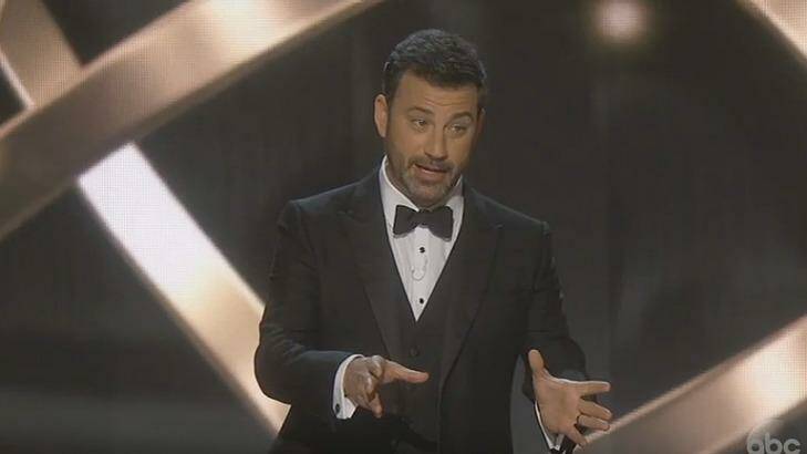 Host Jimmy Kimmel at the 2016 Emmy Awards. 