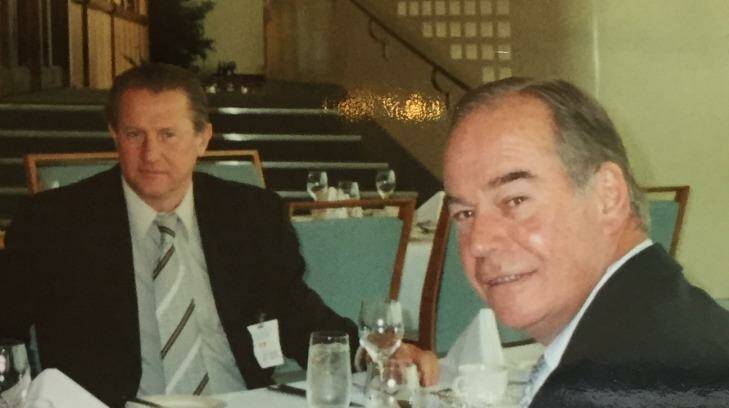 Tony Madafferi (left) with Liberal MP Russell Broadbent at Parliament House in about 2005. Photo: Supplied