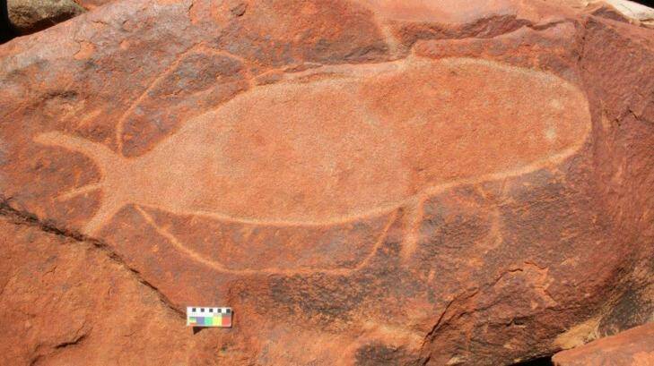 Rock carvings on the Burrup Peninsula, near Karratha. Photo: Murujuga Aboriginal Corporation