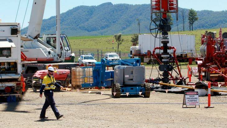 CSG well at AGL's proposed gas field near Gloucester. Photo: Ryan Osland