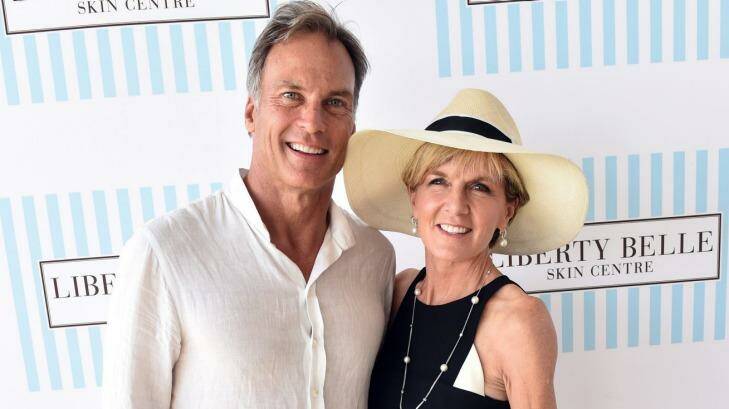 Taxpayers footed the bill ... David Panton and Julie Bishop at the Portsea Polo in 2016. Photo: Julian Smith