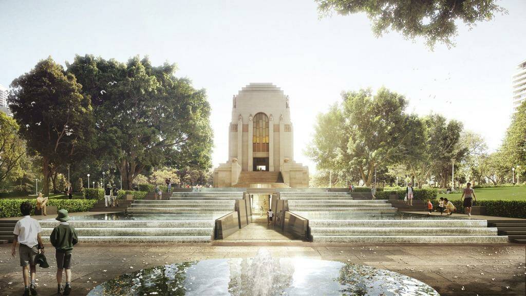 Artist's impression of the Anzac memorial redesign.