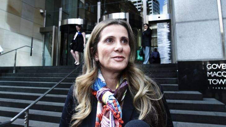 Kathy Jackson leaving the royal commission. Photo: Louise Kennerley