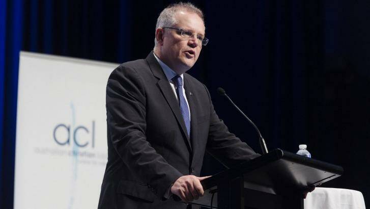 Federal Treasurer Scott Morrison at the Australian Christian Lobby Conference. Photo: James Brickwood