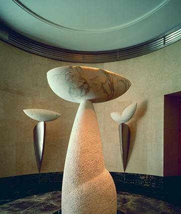 <i>Night Sea Crossing</i>, 1992, made from marble, is displayed at Chifley Tower, Sydney.