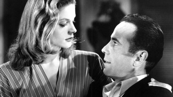 Lauren Bacall, Humphrey Bogart, in 1944 movie <i>To Have and To Have Not</i>.