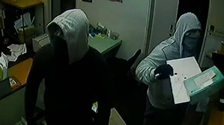 Police are looking for two men in connection with a series of post office break and enters.  Photo: NSW Police