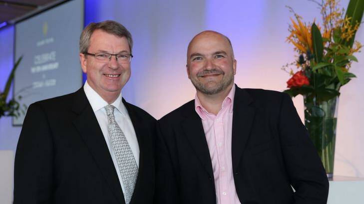 Lynton Crosby, left, with Mark Textor in 2012 Photo: Supplied