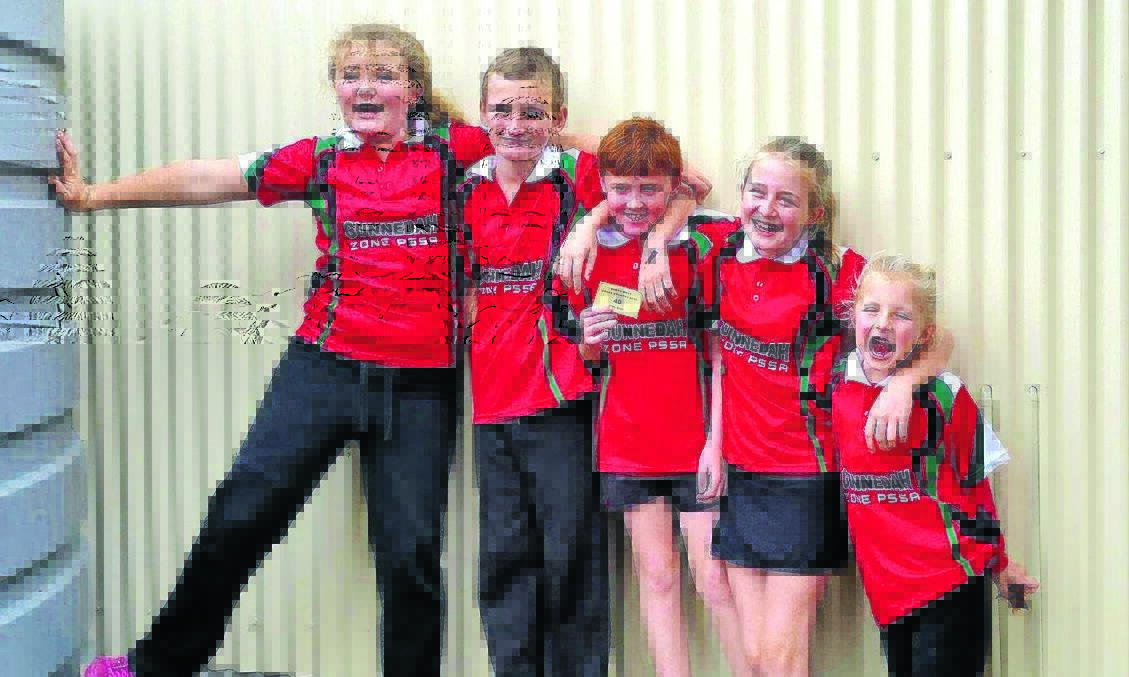 Carroll s Area Cross Country team: from left, Annie Elphick, Corey Wheeler, Lawson McCormack, Breeana Ward and Maddie Mulherin.