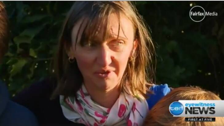 Mr Dick's wife, Marianne Bonnay spoke of her grief the day after the drowning. Photo: Channel Ten