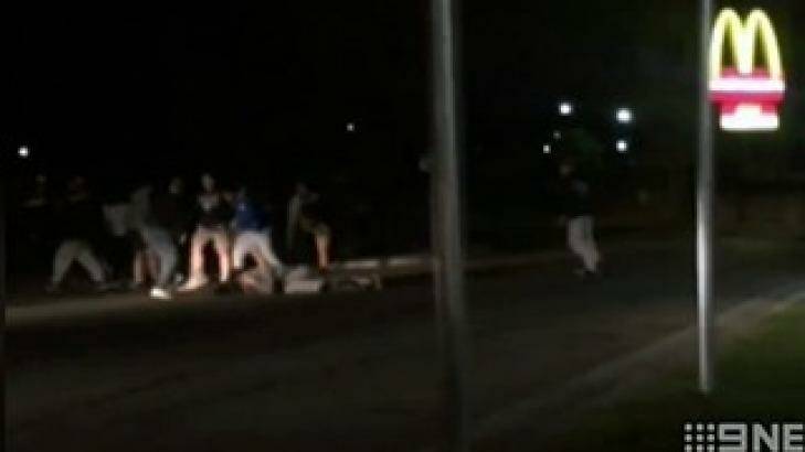 Hayden Green filmed the group kicking and hitting the boy as he lay on the ground at Glenmore Park McDonald's. Photo: Channel Nine