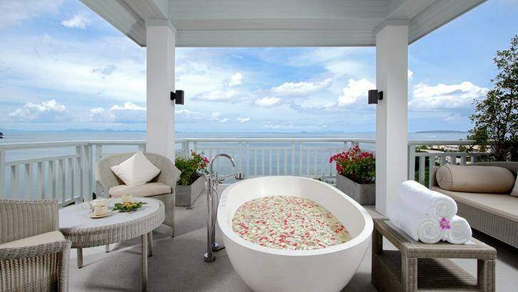 Enjoy a luxury, scenic bath at Amatara Resort and Wellness in Phuket.