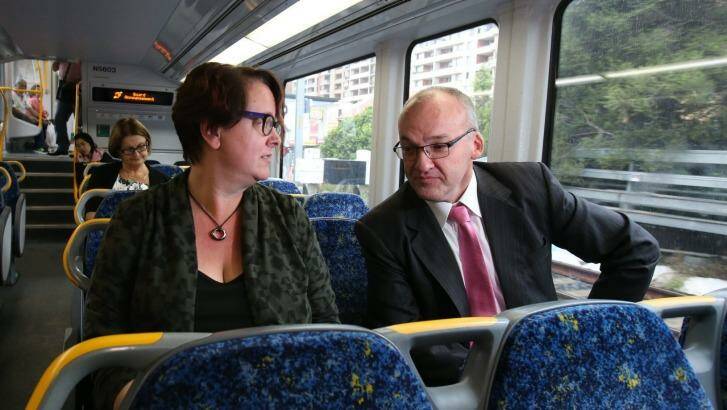 Urged to return: Penny Sharpe with NSW Labor leader Luke Foley. Photo: Louise Kennerley