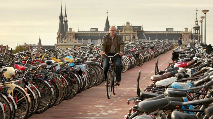 Join the queue: one of the many bike parking stations in Amsterdam. Photo: Penny Bradfield
