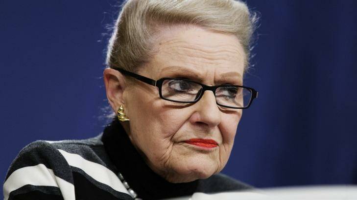 Refused to stand down: Bronwyn Bishop answers questions about the helicopter flight. Photo: James Brickwood