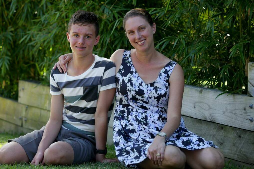 Nicholas and his mother Jaclyn Bold co-wrote a book about bullying. Photo: Jane Dyson