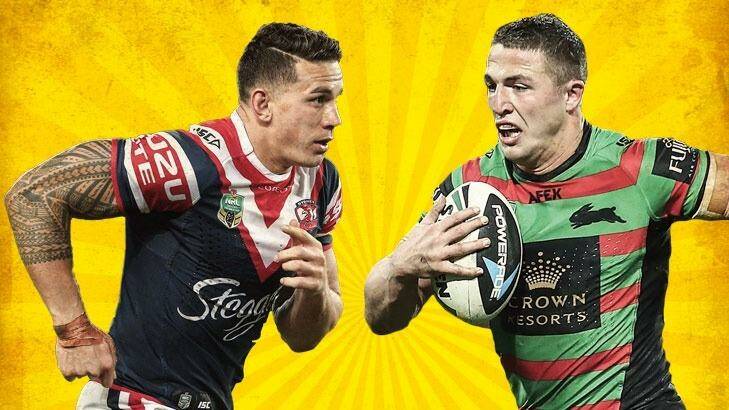 Collision course: Sonny Bill Williams and Sam Burgess are headed for a knock-out encounter.