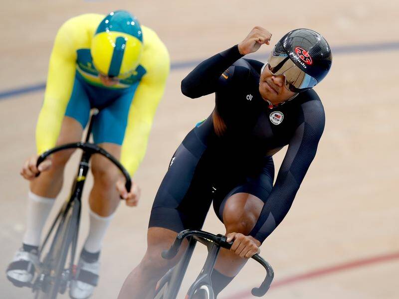 Malaysia's Muhammad Shah Firdaus Sahrom shocked Australia's Matt Glaetzer in the men's sprint.