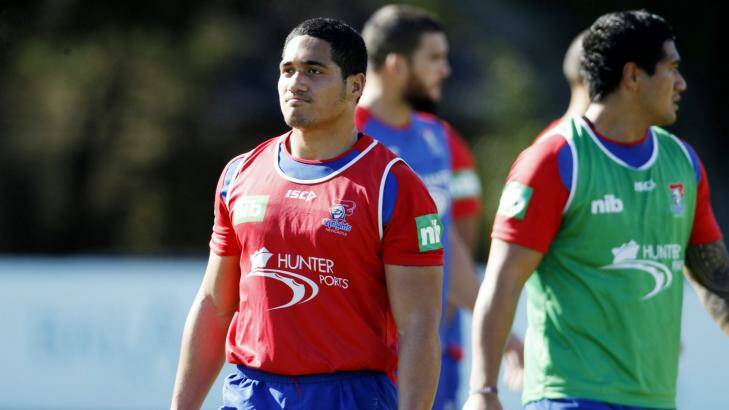 Wanted man: Sione Mata'utia is hot property after impressing with the Knights this season. Photo: Darren Pateman