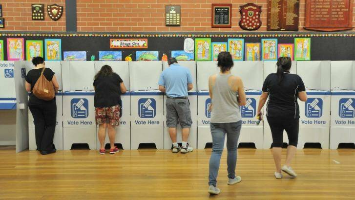 Voters went to the polls for the Orange byelection on Saturday the 12th of November.  Photo: Jude Keogh