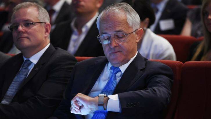 PM Malcolm Turnbull with Treasurer Scott Morrison: time running short for climate action. Photo: Nick Moir