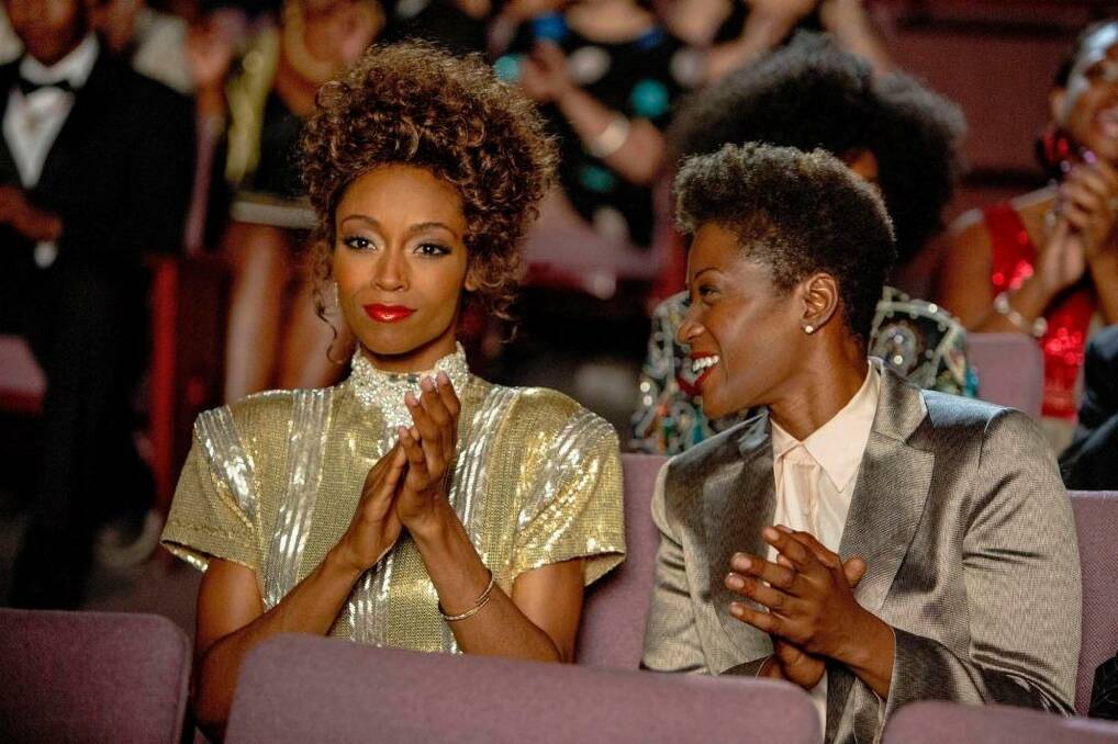 Biopic ... Yaya DaCosta (left) as Whitney Houston.