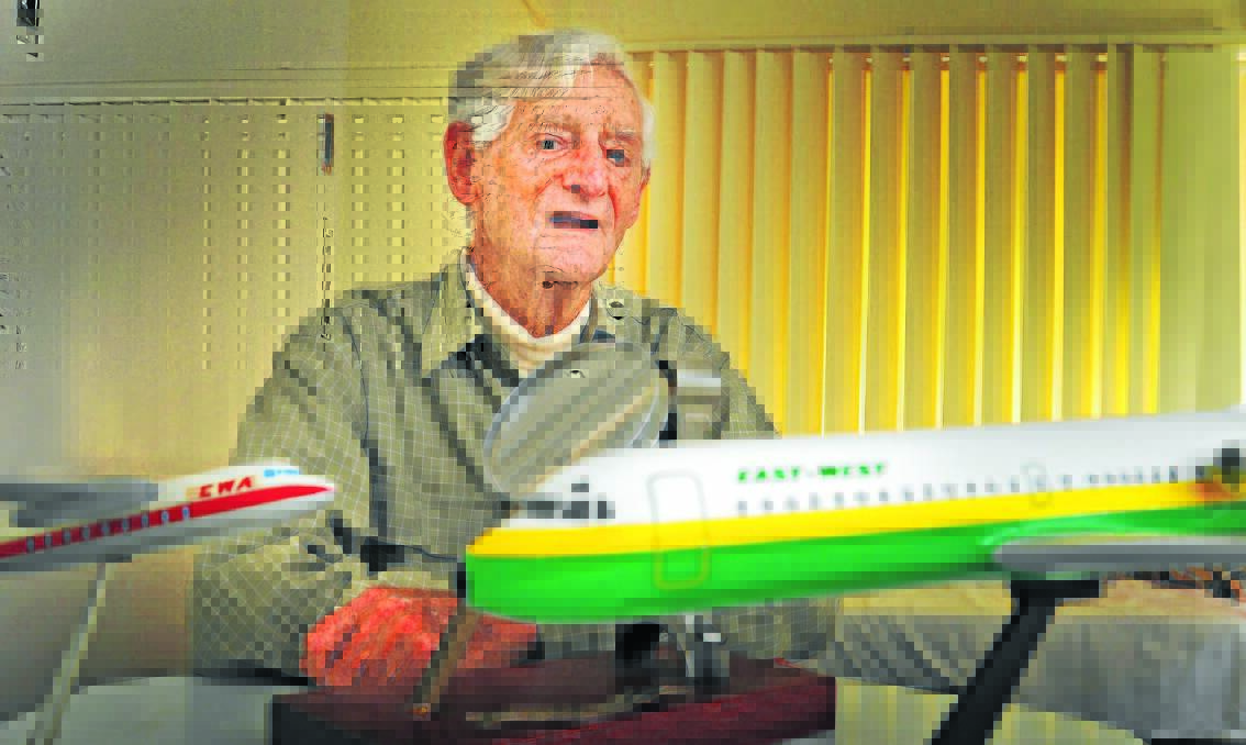 FLYING HIGH: Local man and former aircraft mechanic at East-West Airlines, Bruce Partridge, will feature in a new documentary about the Tamworth-owned company. Photo: Geoff O Neill 201014GOD02