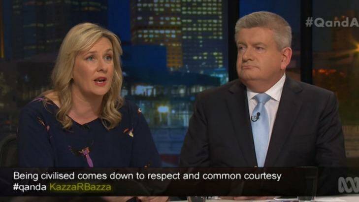 Comedian Corinne Grant ripped into Mitch Fifield - Minister for Communications and the Arts - regarding the government's handling of asylum seekers in offshore detention centres. Photo: ABC