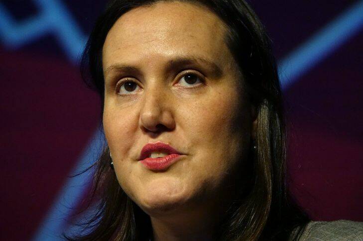 SYDNEY, AUSTRALIA - DECEMBER 1:  The Hon Kelly O'Dwyer MP, Minister for Revenue and Financial Services speaks at the ASFA Conference at the ICC on December 1 2017 in Sydney, Australia.  (Photo by Ben Rushton/Fairfax Media)