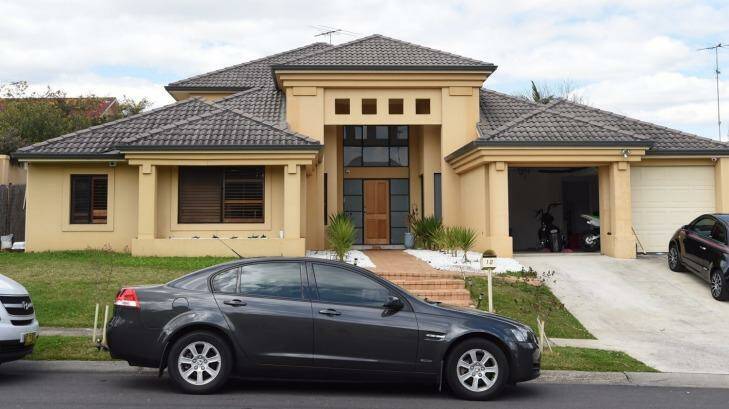 Police raided this house in Kellyville on Thursday. Photo: Nick Moir 