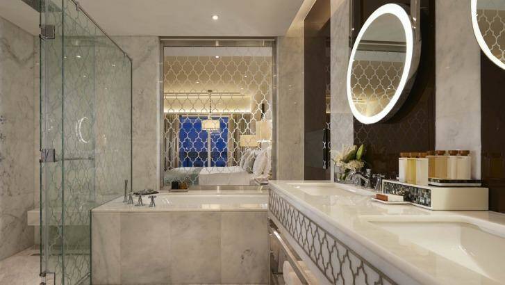 Luxurious bathrooms.