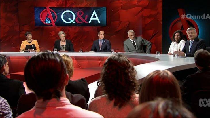 The star panellist of Q&A was journalist Peter Greste, third from left, who is as gently spoken as he is persuasive. Photo: ABC