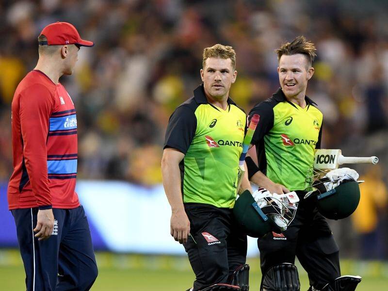 D'Arcy Short (right) hopes to keep opening the batting despite Aaron Finch's Australian T20 return.