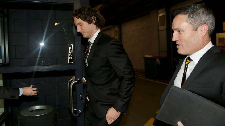 On hand: Ty Vickery at the tribunal on Tuesday night. Photo: Getty Images/Pat Scala