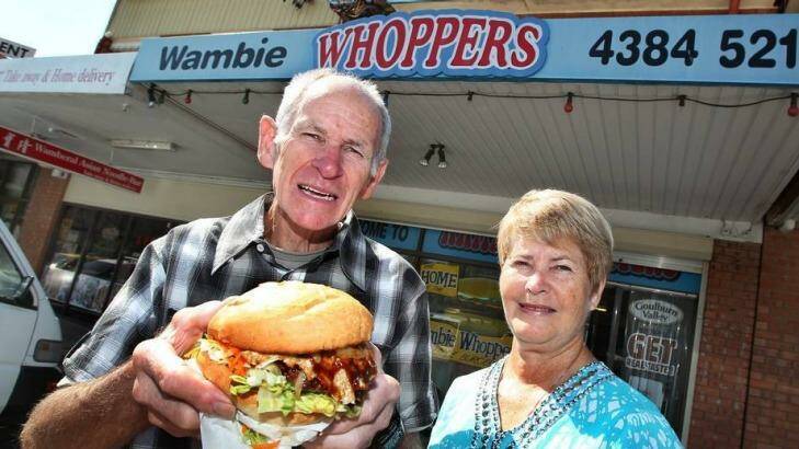 The former owners of the Wambie Whopper, Maree and Kev Dean Photo: Supplied