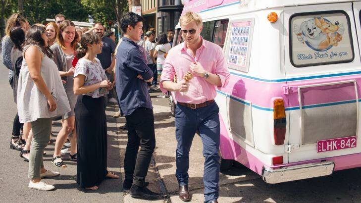 Business is brisk for ice-cream vendors as the mercury climbs. Photo: James Brickwood