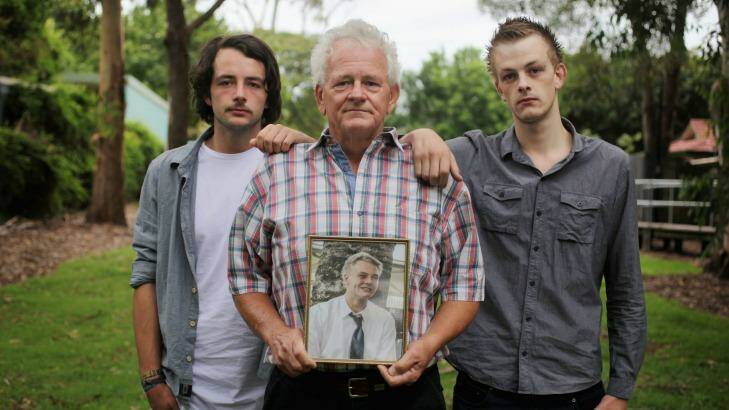 Disappointed: Michael Christie, with his sons Peter and John. Photo: Fiona Morris