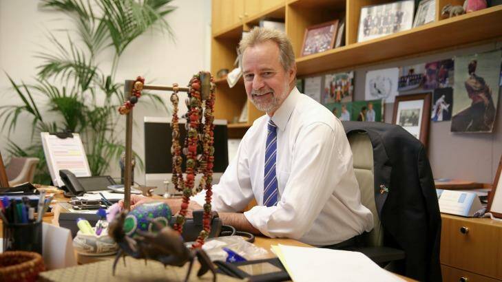 Indigenous Affairs Minister Nigel Scullion in his office at Parliament House. Photo: Alex Ellinghausen