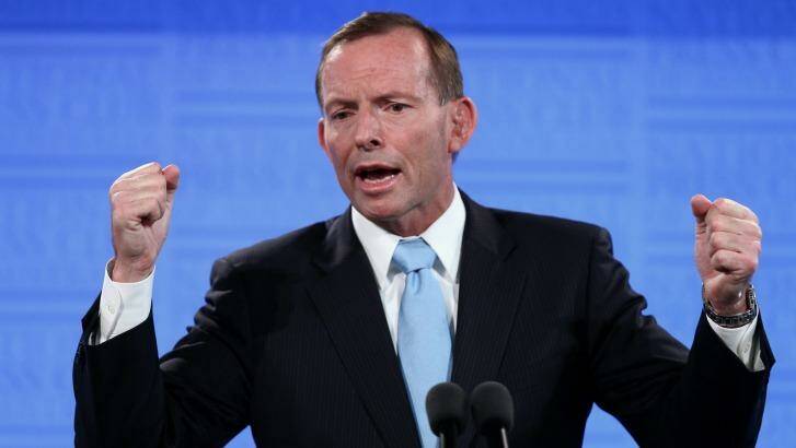 Prime Minister Tony Abbott had made paid parental leave a signature policy. Photo: Alex Ellinghausen 
