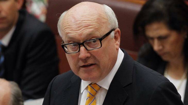Some Liberals blame Attorney-General George Brandis for bungling the case for change when he declared "everyone has the right to be a bigot". Photo: Andrew Meares