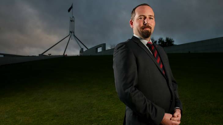 Australian Motoring Enthusiast Party senator Ricky Muir. Photo: Alex Ellinghausen