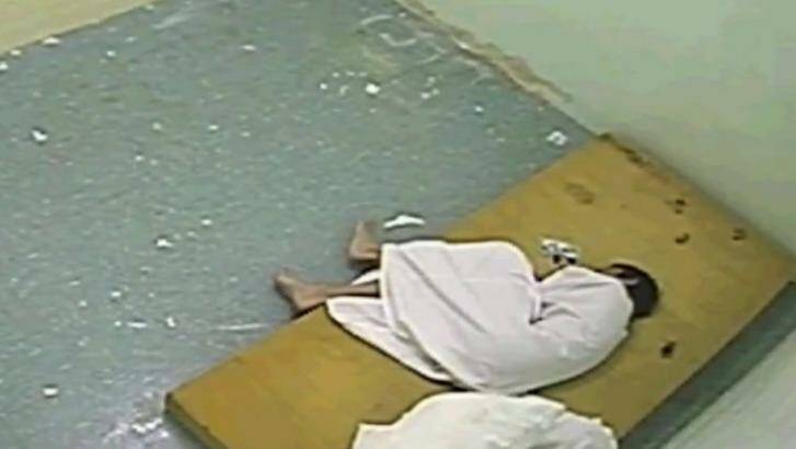 A youth is left in solitary confinement in the ABC footage. Photo: ABC Four Corners