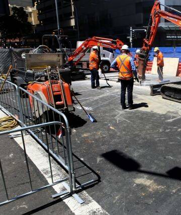 Preliminary construction on George Street has already forced temporary closures in the city. Photo: James Alcock