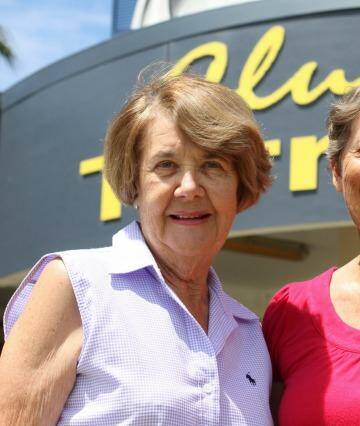 Lorraine Murphy (right), the social chair at the Terrigal bowls club, and club president Dianne Fernance who are concerned about pollution in the local lagoon.  Photo: Eryk Bagshaw