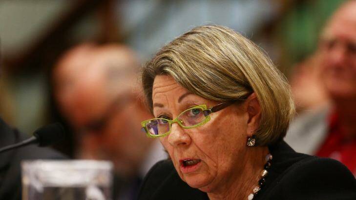 ICAC Commissioner Megan Latham has told a firey parliamentary inquiry she has 'absolute faith in the professionalism' of her staff members.  Photo: Daniel Munoz