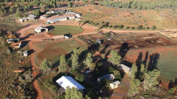 An aerial view of Henbury, which was to be a carbon farm to offset News Corp's emissions. Photo: Parks Australia