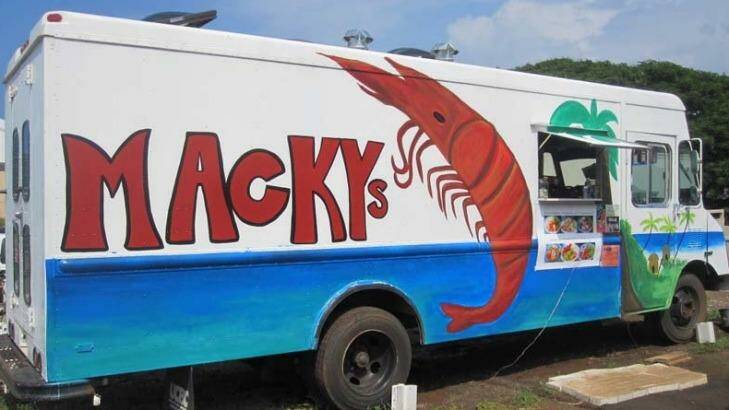 The North Shore has many food trucks serving up fresh, local shrimp. Photo: Amy Cooper