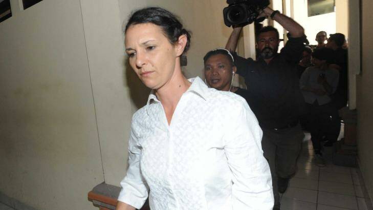 Sara Connor after hearing prosecutors request a sentence of eight years for her at Denpasar District Court last week. Photo: Alan Putra