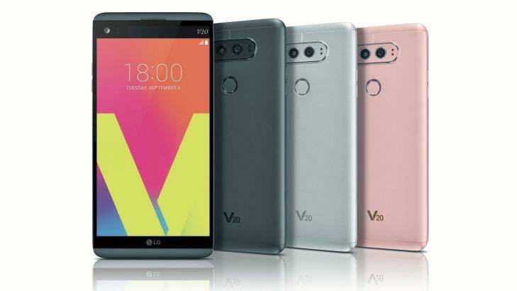 The V20 is a huge phone with a lot of features. Photo: LG